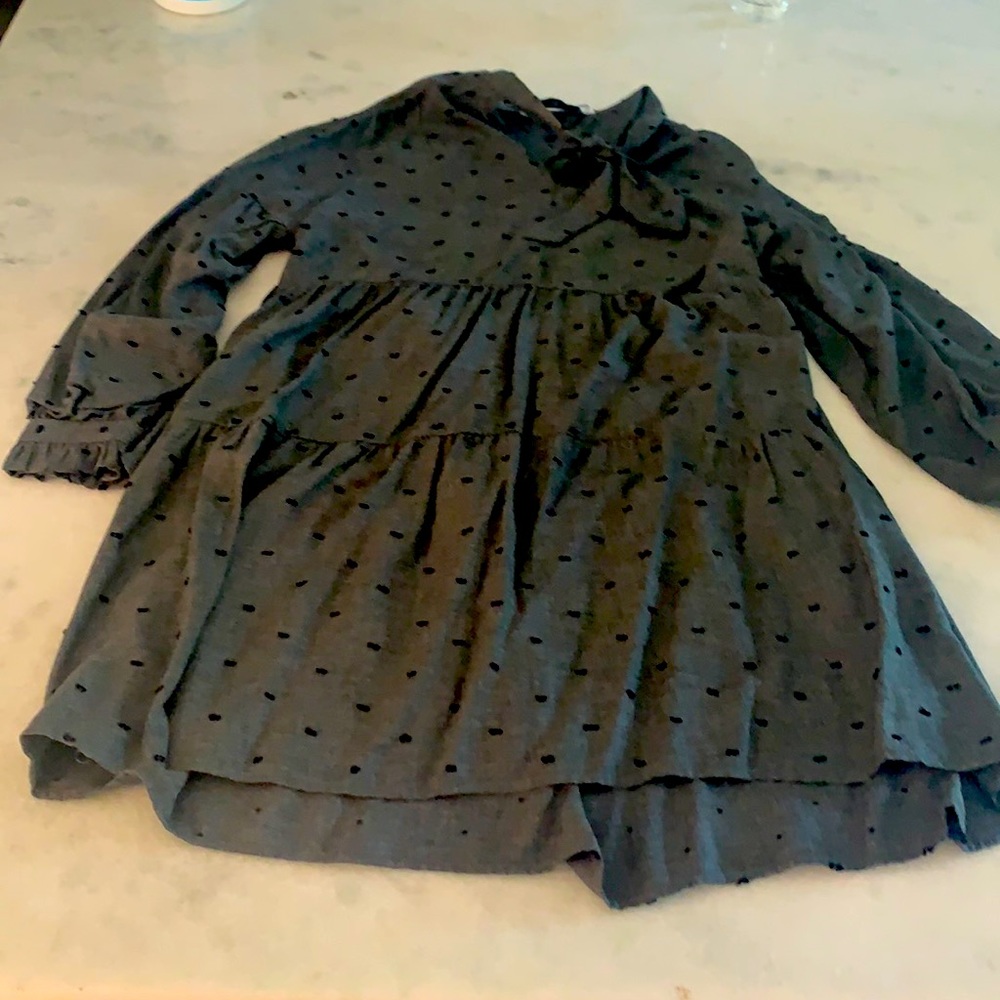 Zara mini long sleeve polka dot dress xs